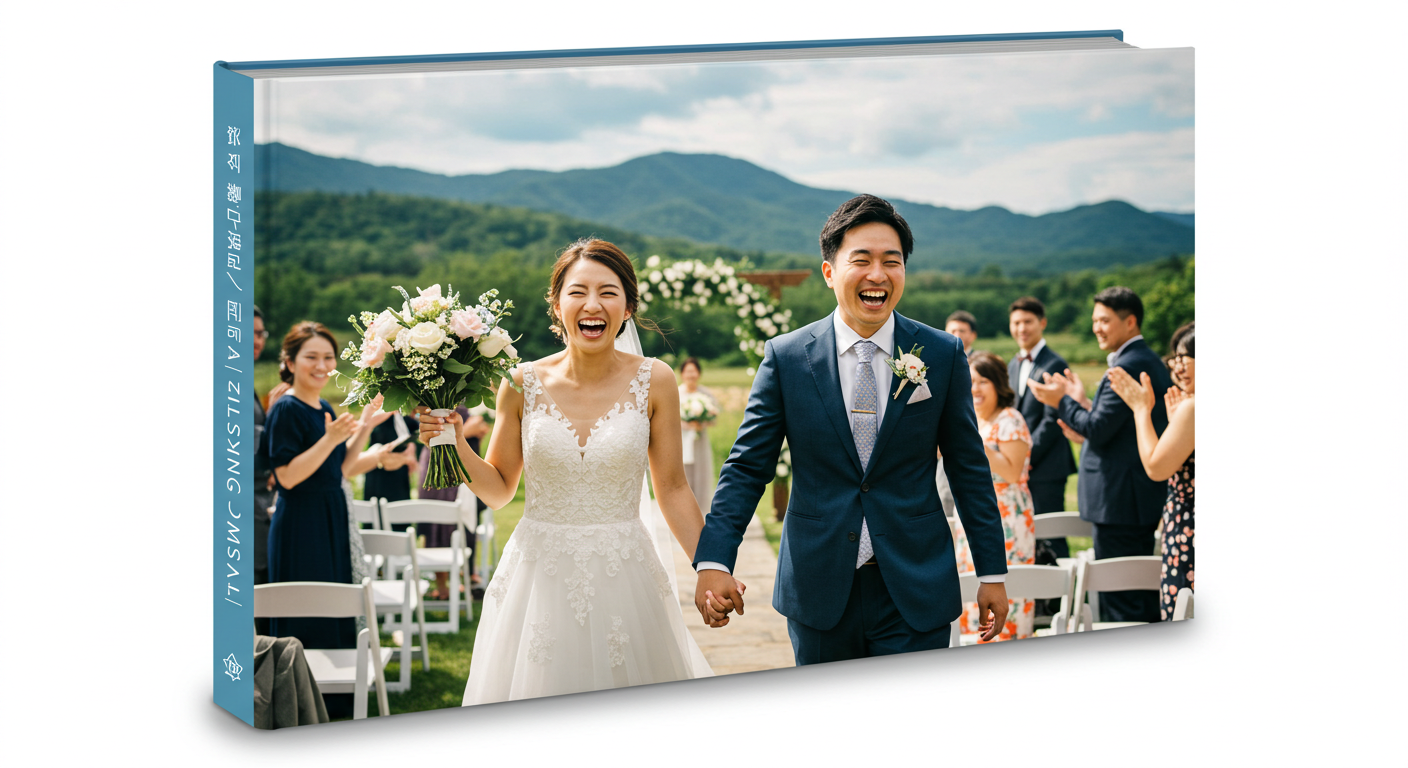 Modern Romance Wedding Photobook - Minimalist Grid Layout