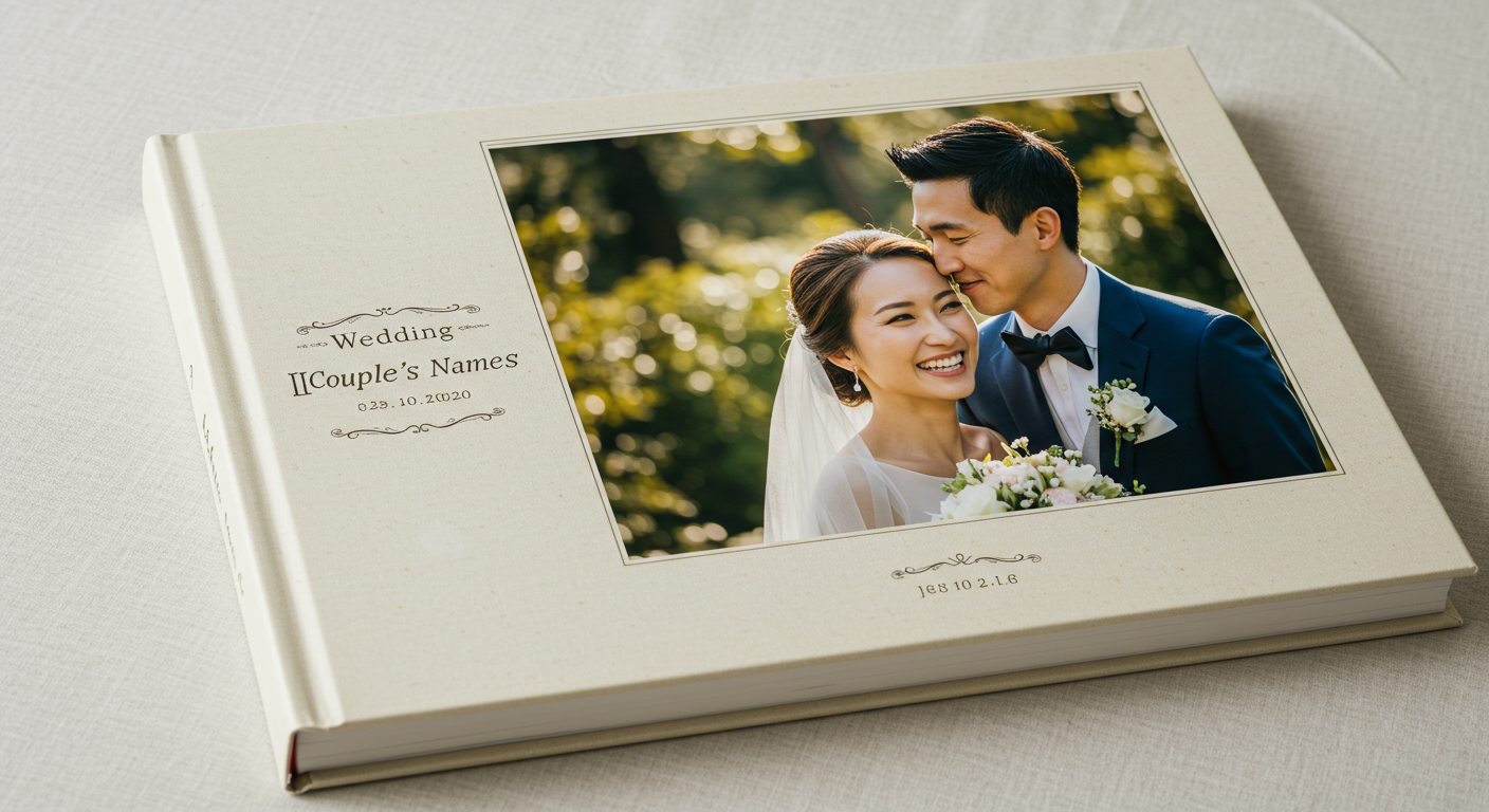 Modern Romance Wedding Photobook - Minimalist Grid Layout