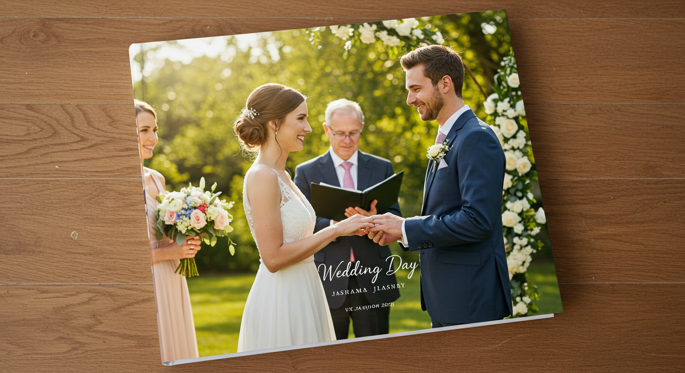 Modern Romance Wedding Photobook - Minimalist Grid Layout